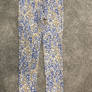 J. McLaughlin Blue and Tan Lexi Jeans 6 NWT